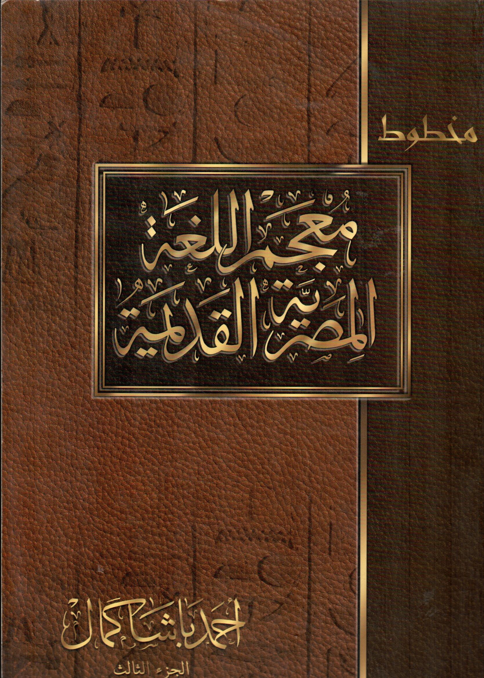 معجم اللغة المصرية القديمة(الجزء الثالث)
