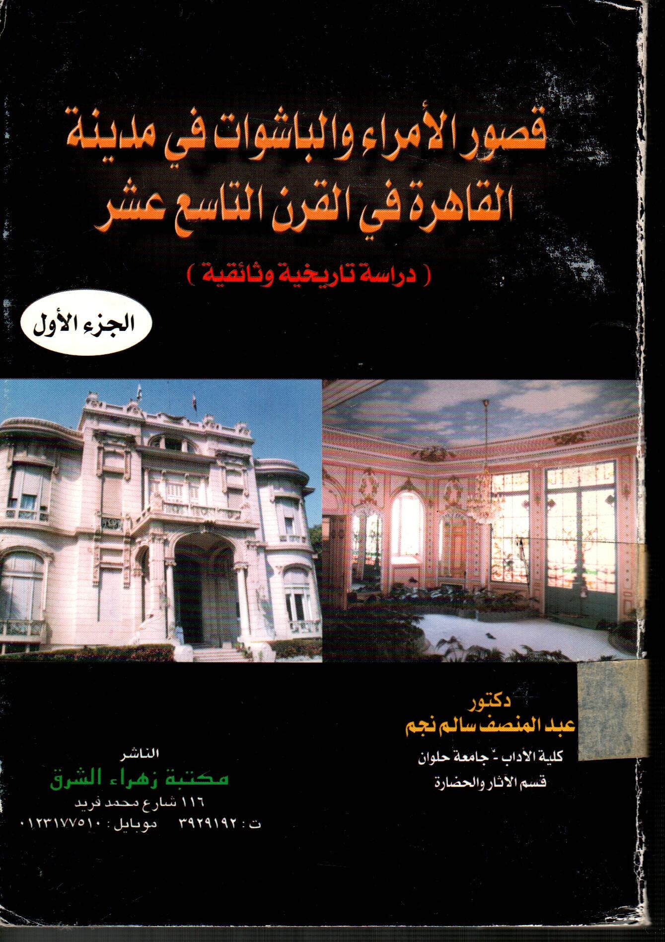 قصور الأمراء والباشوات فى مدينة القاهرة فى القرن التاسع عشر (الجزء الأول)